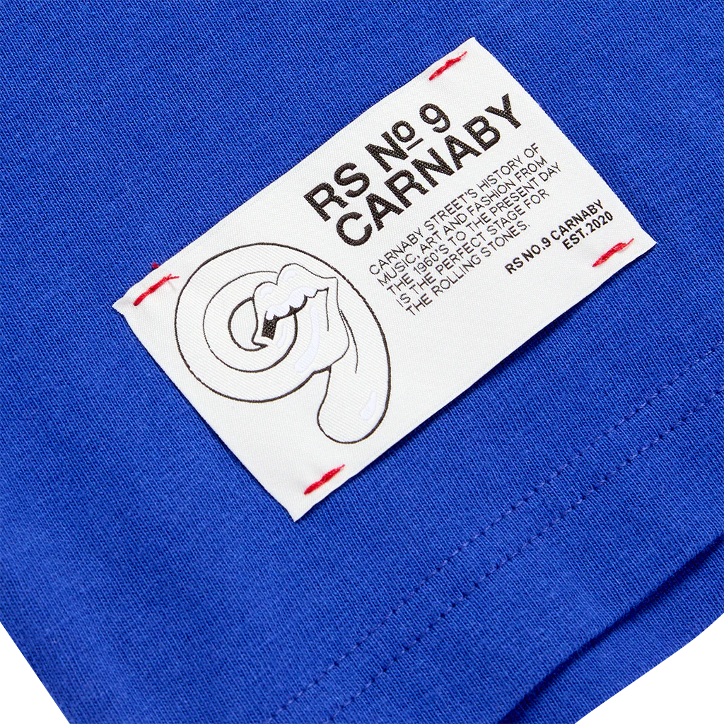 Rolling Stones Union Jack Crooked Logo Blue T-Shirt - Image 7