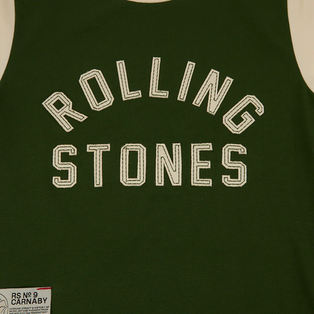 Stones Varsity Chenille Applique Green T-Shirt - Image 6