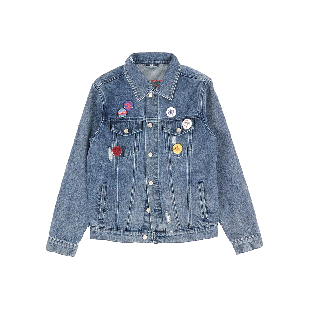 The Rolling Stones Embroidered Washed Denim Jacket
